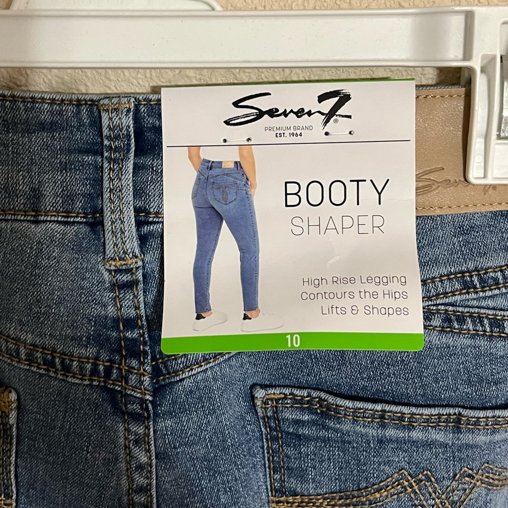 Seven7 Jeans Booty Shaper High Rise Denim Legging - Picture 4 of 11